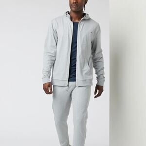 VUORI Light Heather Grey Coronado Hoodie Small NEW Full Zip Performance Jacket